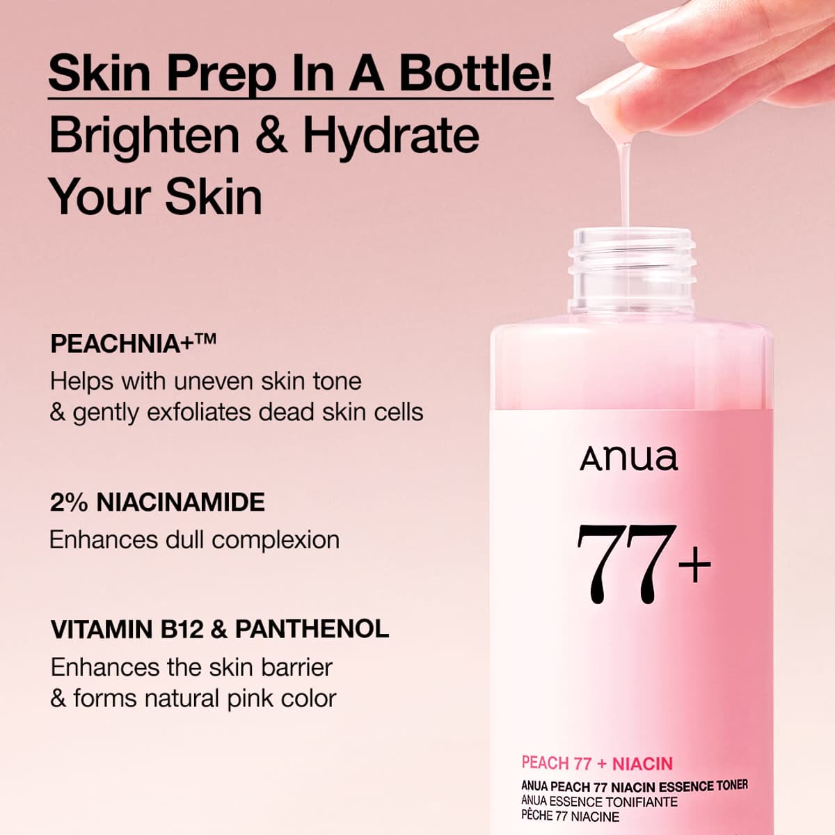 Anua Peach 77% Niacin Essence Toner