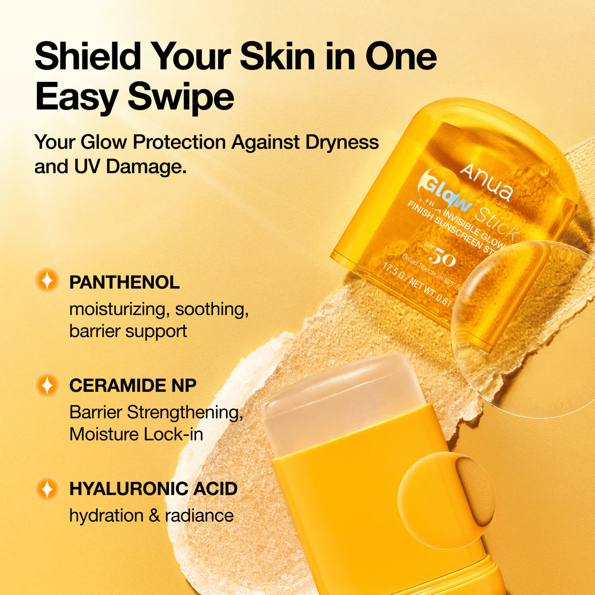 Anua Invisible Glow Finish Sunstick SPF50+ PA++++